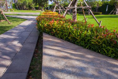 Tayland, yeşil bahçe taş tezgah