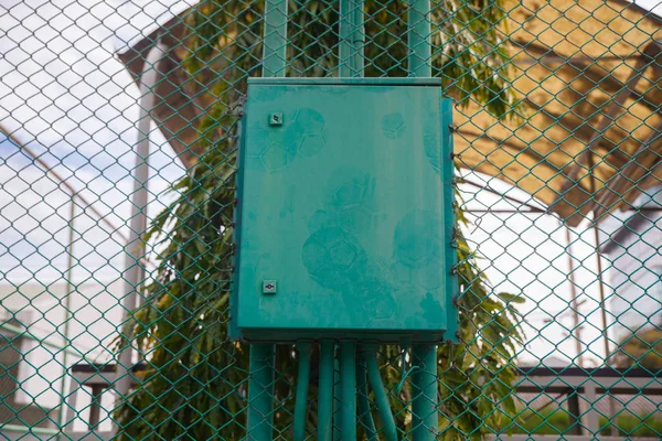 outdoor electric control box in sport court