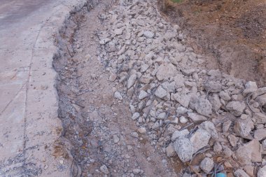 Tayland parkta altında inşaat kaldırım