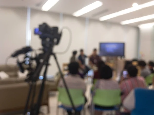 Abstract blur background of group of working people in meeting room — Stock Photo, Image