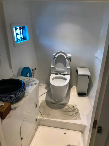 toilet room in yacht cruise at Phuket, Thailand