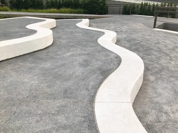 Outdoor abstract concrete bench at the park — 스톡 사진