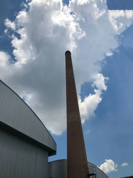 brick kiln at tire factory, air pollution at Thailand