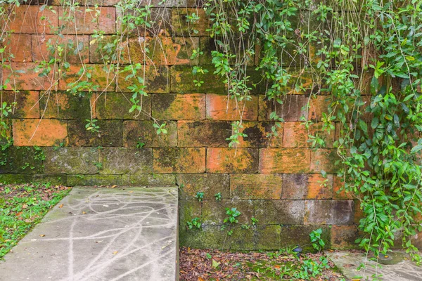 Moderní schodiště a tráva, kamenný velký stánek — Stock fotografie