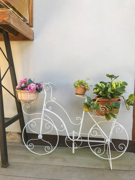 Decorar bicicleta y cesta de flores en Tailandia — Foto de Stock