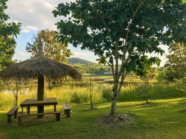 Outdoor Pavilion in the park in Thailand — Stock Photo, Image