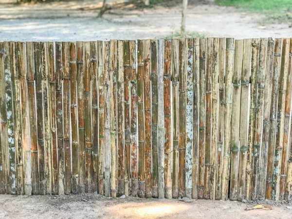 Outdoor Bamboo fence in camp at thailand — Stock Photo, Image