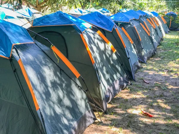 outdoor Tent in field at the forest