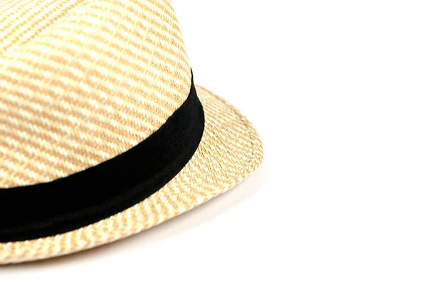 Close-up van Fashion hoed geïsoleerd op witte achtergrond — Stockfoto