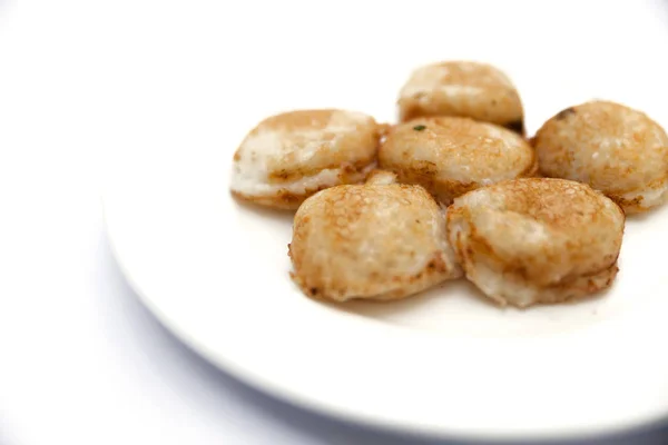 Close up on Coconut-rice pancakes (Kanom krok) — Stock Photo, Image
