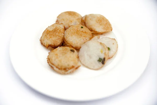 Close up on Coconut-rice pancakes (Kanom krok) — стокове фото