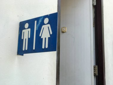 Tayland 'da kadın ve erkek tuvaletinin işareti.