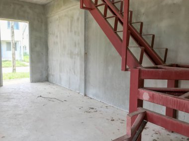 red Staircase under construction at thailand
