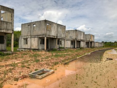 Unfinished house for sale at thailand, under construction house