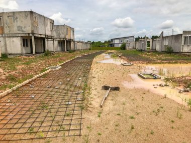 Unfinished house for sale at thailand, under construction house