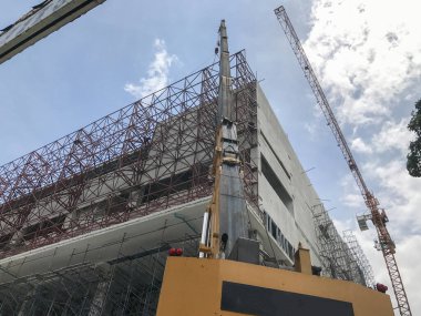 Mobile crane in construction site at thailand