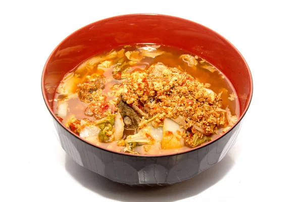 Sopa agria con pescado desove, comida tailandesa —  Fotos de Stock