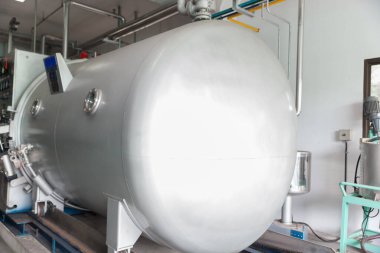 boiler tank in raw cotton factory at thailand