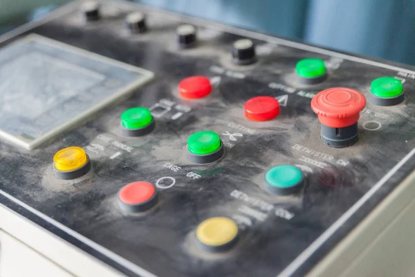 Control system  box of the machine in factory — Stock Photo, Image