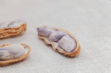 close up of boiled peanuts in thailand