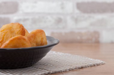 Chinese fried Dough bun on wooden plate