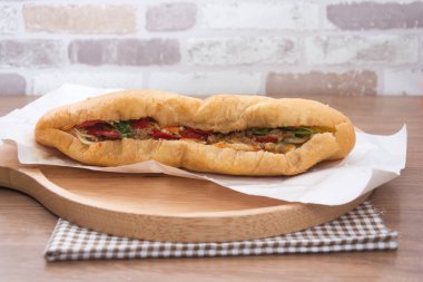 bread vietnamese with vegetable and meat or baguette bread