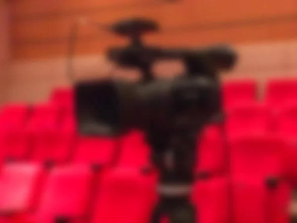 Blur of video camera in seminar room — Stock Photo, Image