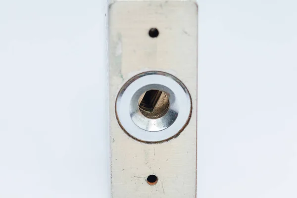 Close up of keyhole on pad lock — 스톡 사진