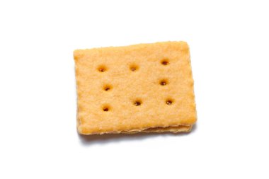 Beyaz arka plan üzerinde izole ananaslı bisküvi