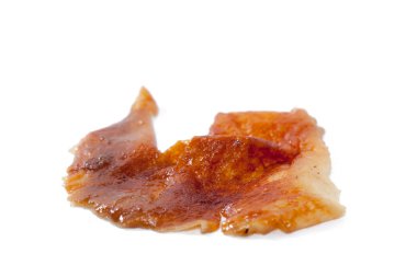 Kızarmış tavuk bacağı beyaz arka planda izole edilmiş..