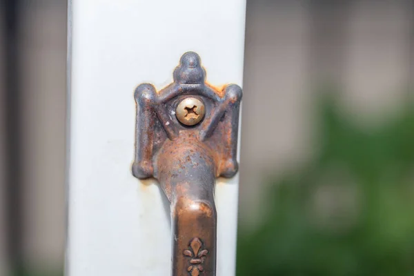 Close up of rust stain on Door handle — 스톡 사진