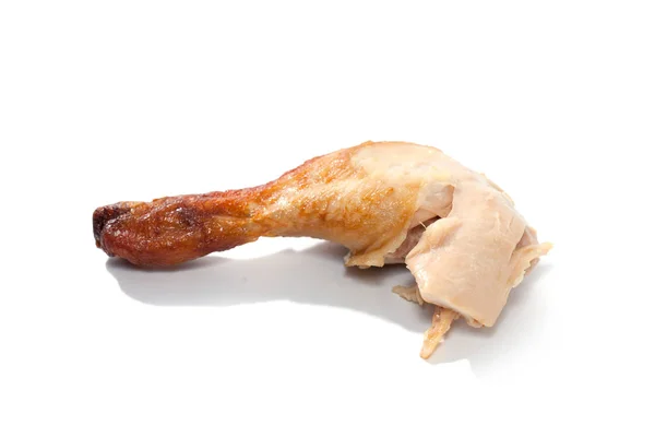 Pollo grigliato Drumstick isolato su sfondo bianco — Foto Stock