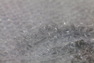 close up of White Bubble Wrap Packing