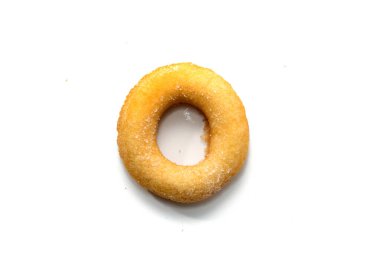 Fried Donuts with sugar topping isolated on white