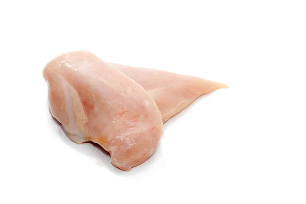 Zbliżenie piersi kurczaka izolowane na białym tle — Zdjęcie stockowe
