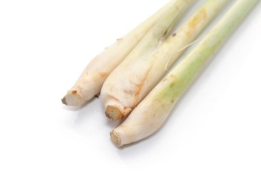 close up of lemon grass isolated on white background