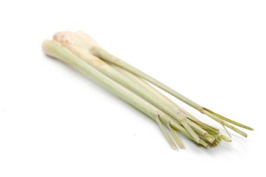 close up of lemon grass isolated on white background