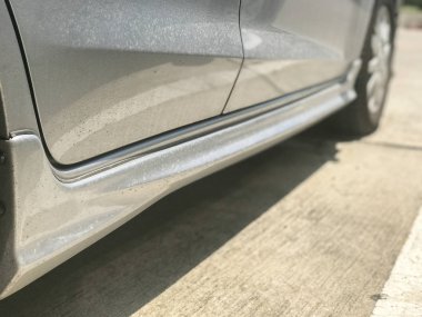 Stairs beside the car in thailand