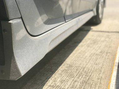 Stairs beside the car in thailand
