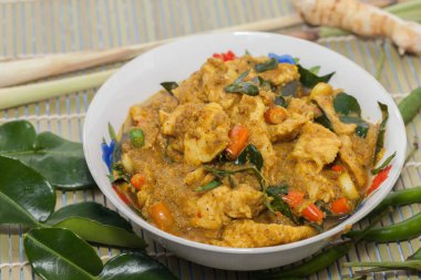 Thai spicy Food,Fried chilly paste with pork on bowl