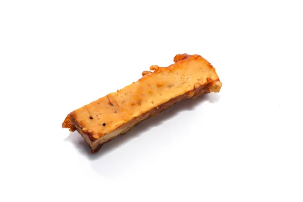 Deep fried sliced taro on white background — 스톡 사진