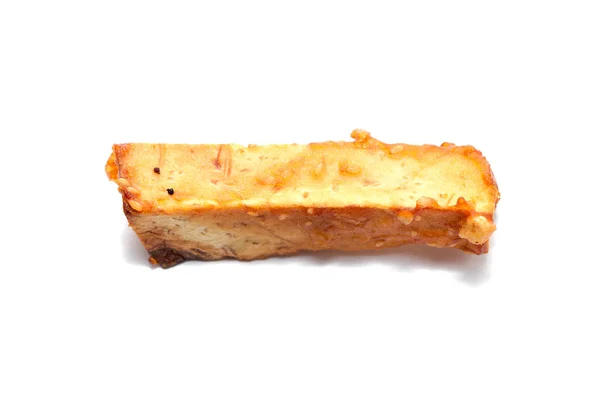 Deep fried sliced taro on white background — 스톡 사진