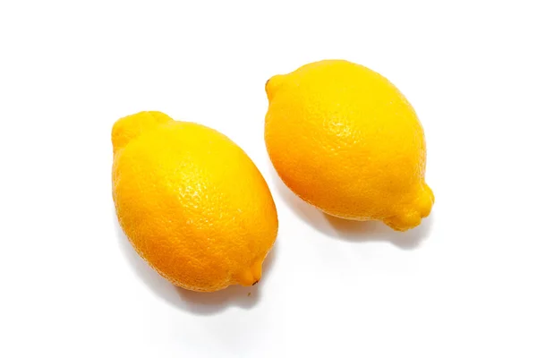 Close up of fresh lemon isolated on white background — Stock Photo, Image