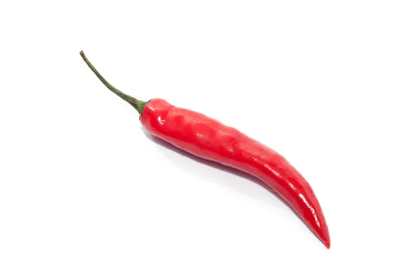 Duże czerwone chili izolowane na białym tle — Zdjęcie stockowe