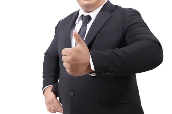 Businessman In a Suit Giving Thumbs Up — Stock Photo, Image