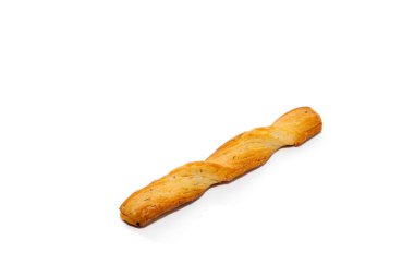 bükülmüş ekmek çubuğu beyaz arkaplanda izole