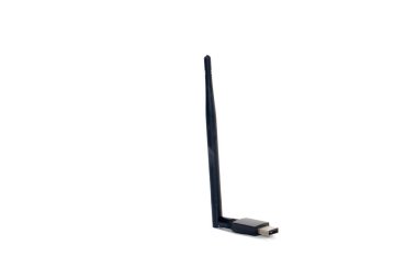 usb wireless with antenna on white background