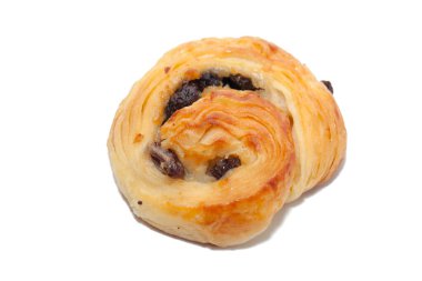 Beyaz arkaplanda tarçınlı ekmek fırınını kapat