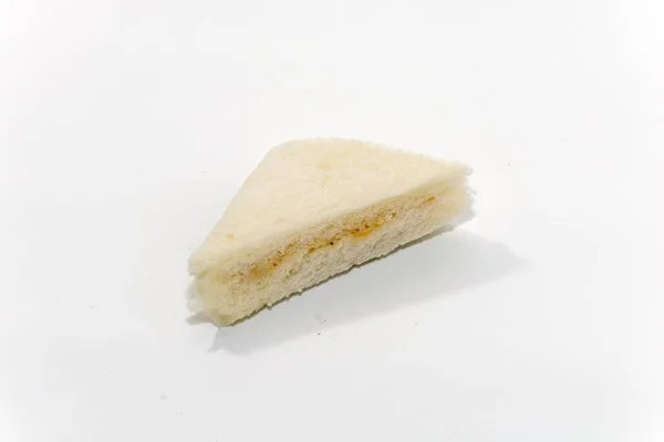 Närbild av mini smörgås isolerad på vit bakgrund — Stockfoto