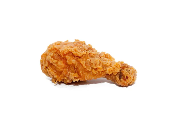 Zbliżenie smażonego kurczaka izolowanego na białym tle — Zdjęcie stockowe
